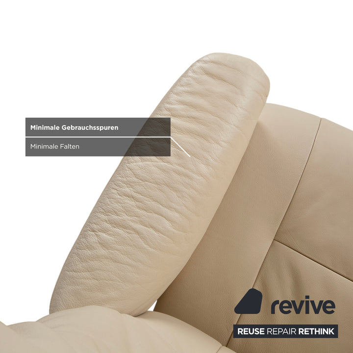 Stressless Mayfair Leder Sessel Creme Beige Eierschale Größe S
