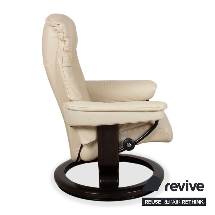 Stressless Mayfair Leder Sessel Creme Beige Eierschale Größe S