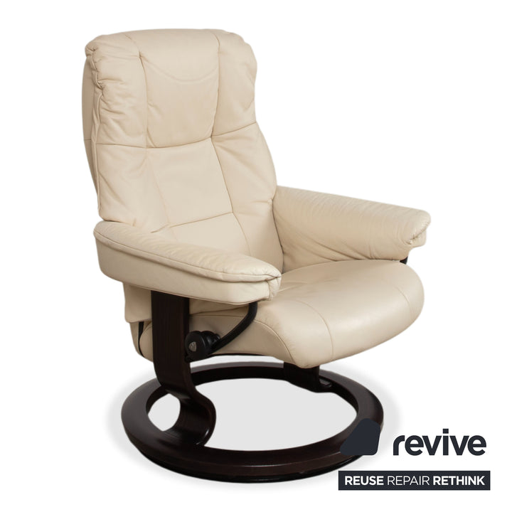 Stressless Mayfair Leder Sessel Creme Beige Eierschale Größe S