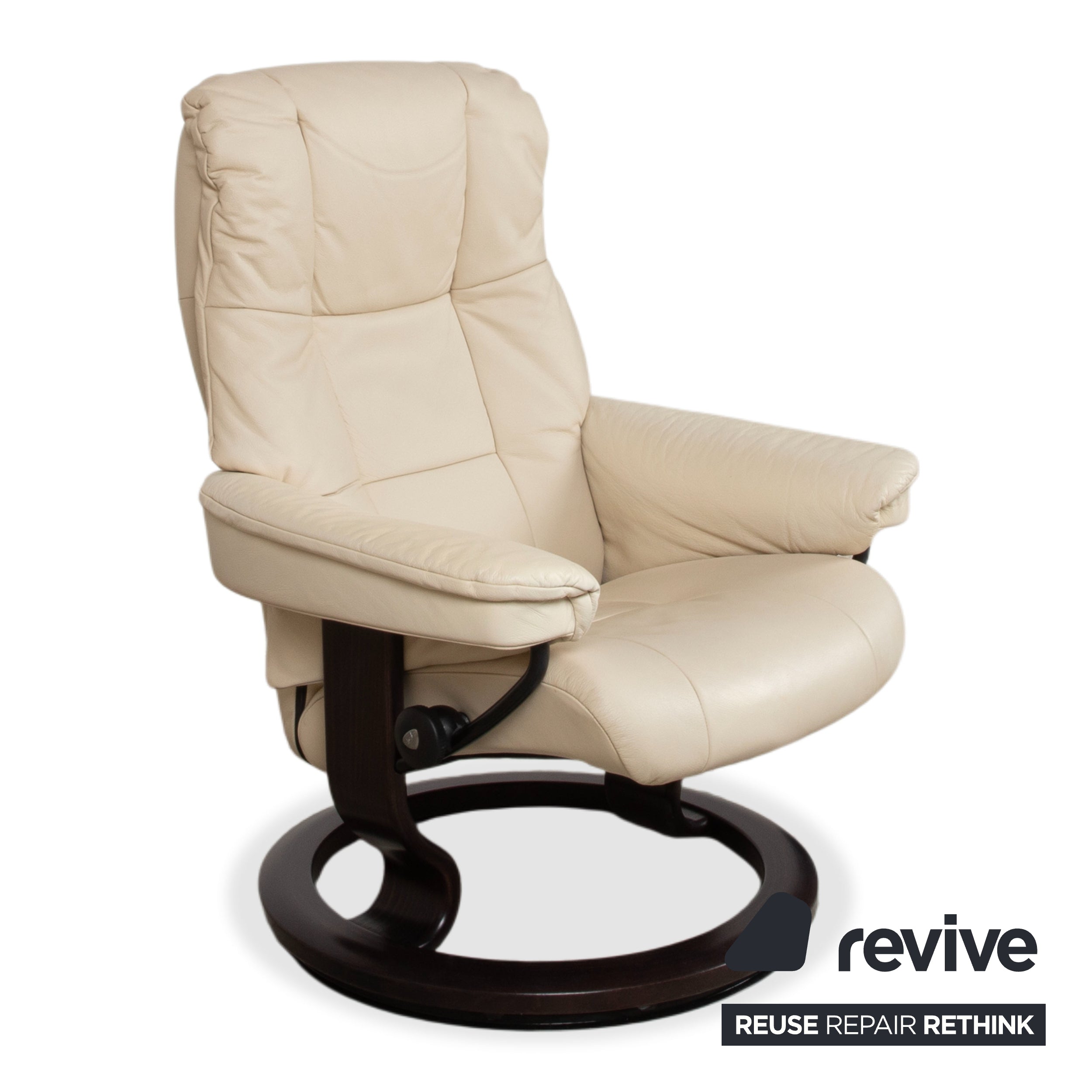 Stressless Mayfair Leather Armchair Cream Beige Eggshell Size S