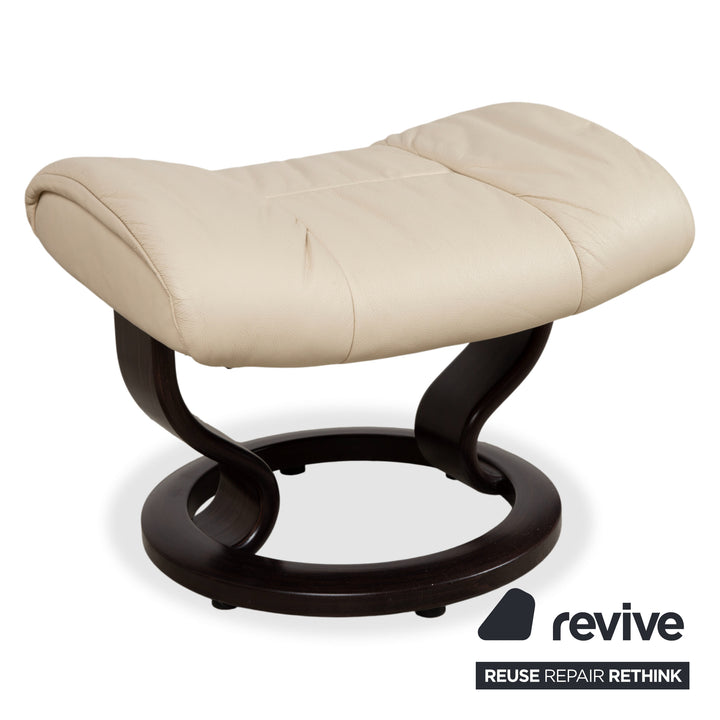 Stressless Mayfair Leder Sessel Creme Beige Eierschale Größe S