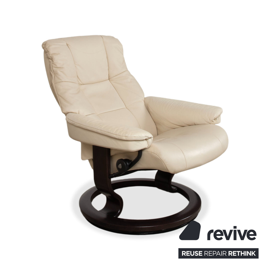 Stressless Mayfair Leder Sessel Creme Beige Eierschale Größe S