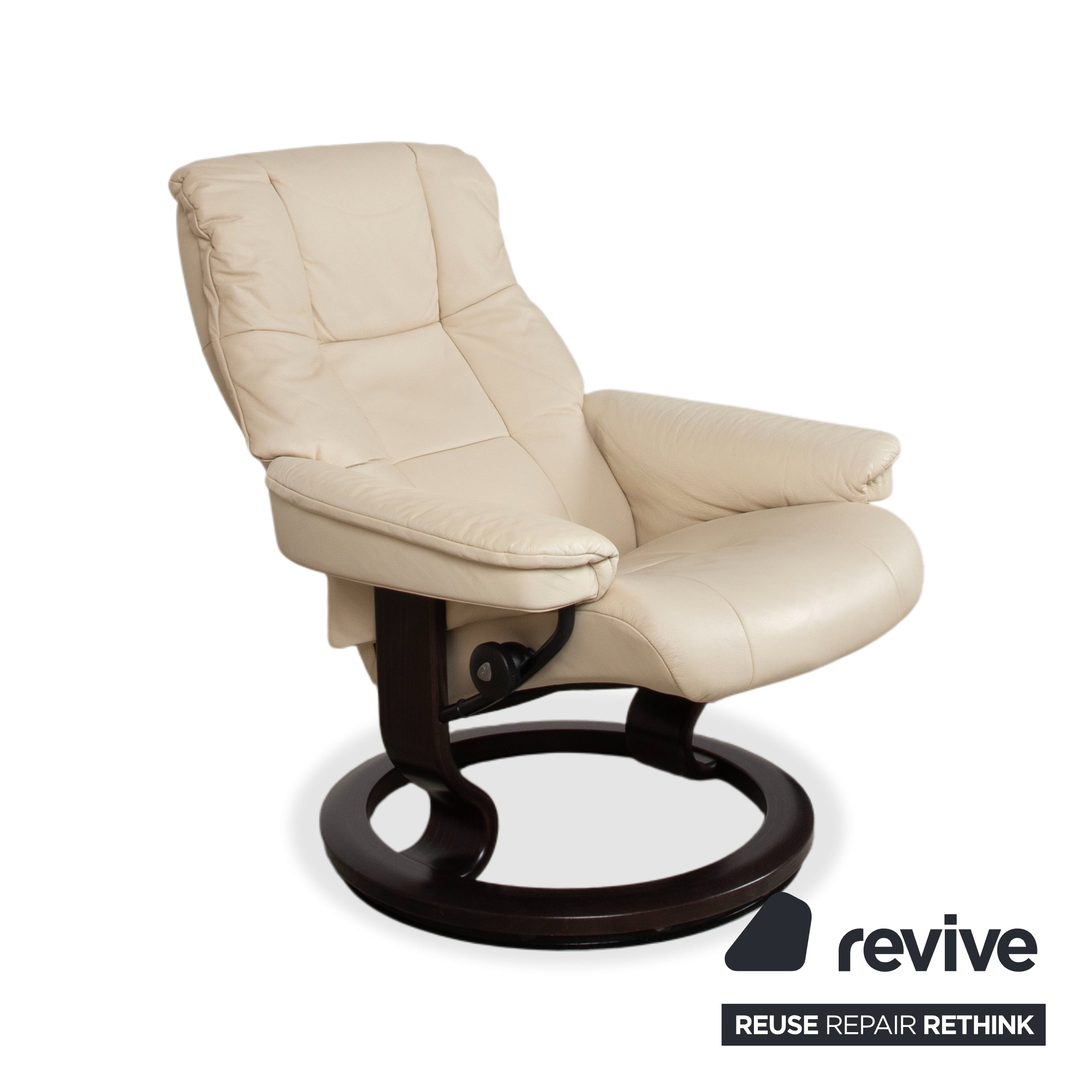 Stressless Mayfair Leather Armchair Cream Beige Eggshell Size S