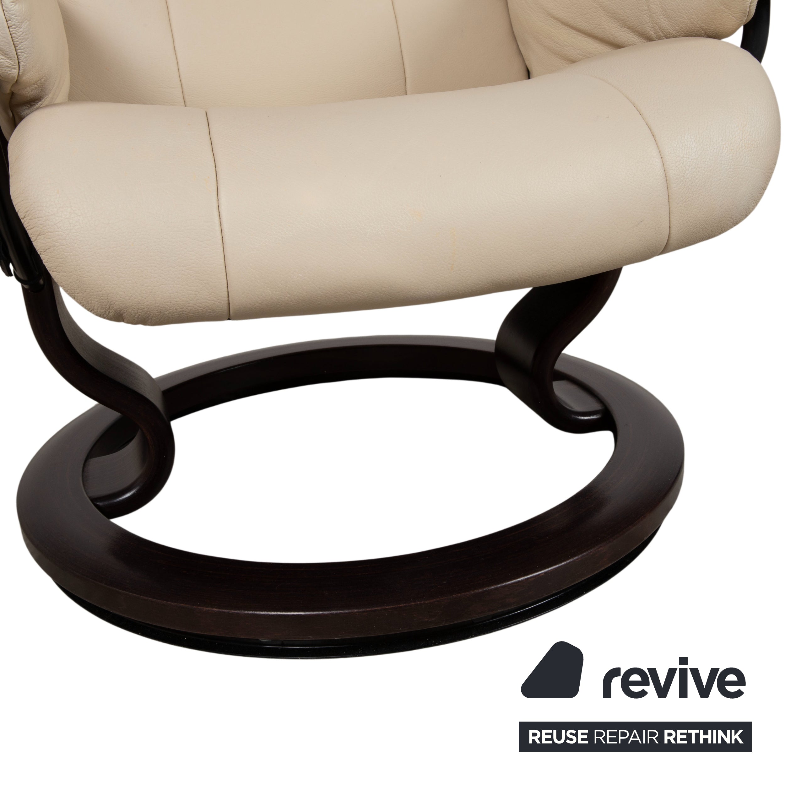 Stressless Mayfair Leather Armchair Cream Beige Eggshell Size S