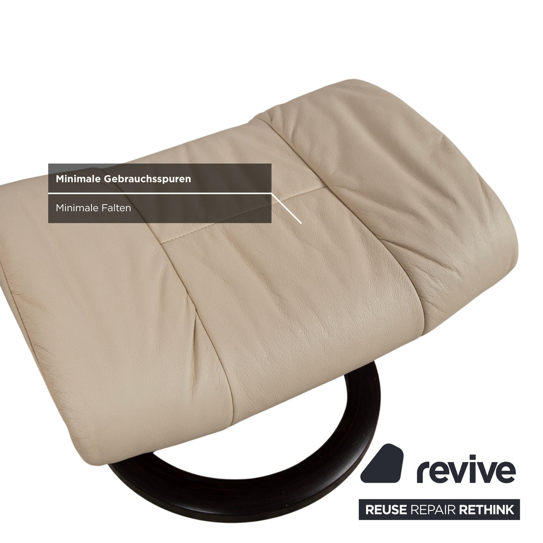 Stressless Mayfair Leder Sessel Creme Beige Eierschale Größe S