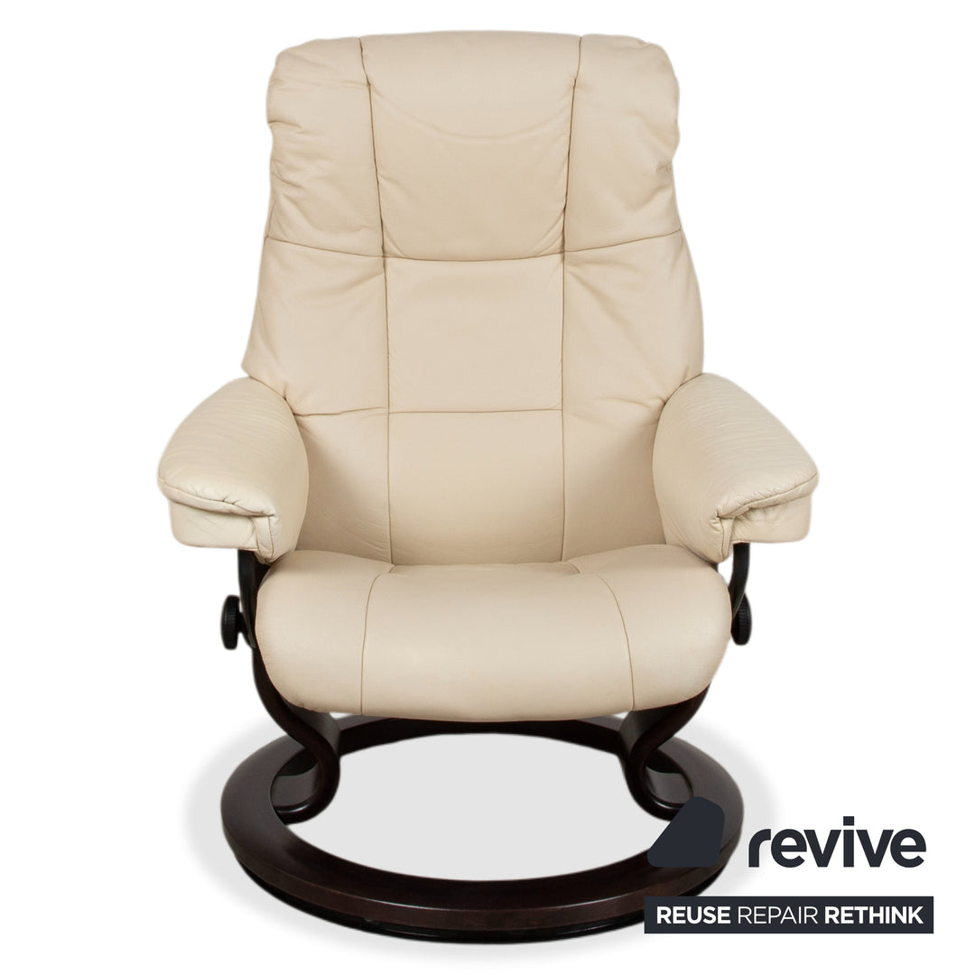 Stressless Mayfair Leder Sessel Creme Beige Eierschale Größe S