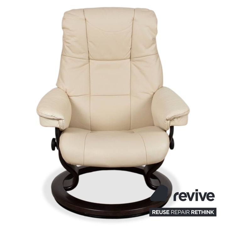 Stressless Mayfair Leder Sessel Creme Beige Eierschale Größe S