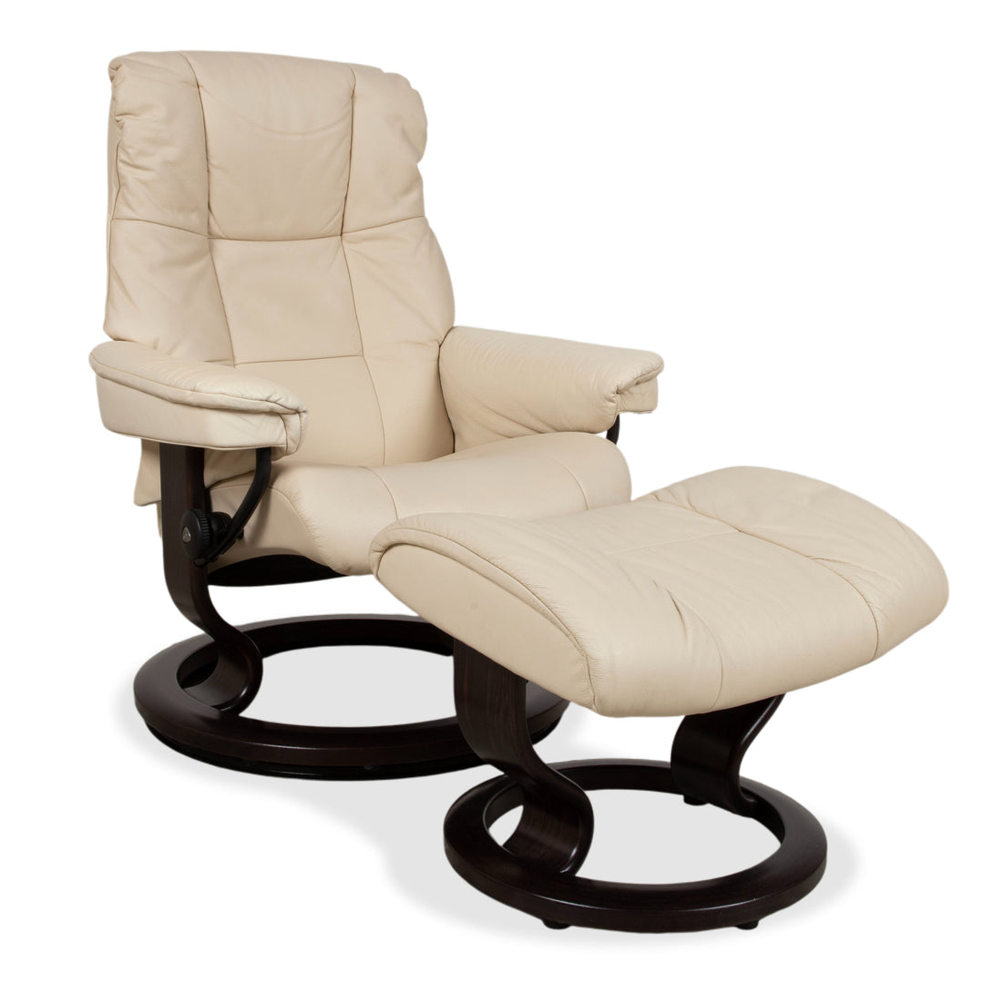 Stressless Mayfair Leder Sessel Creme Beige Eierschale Größe S