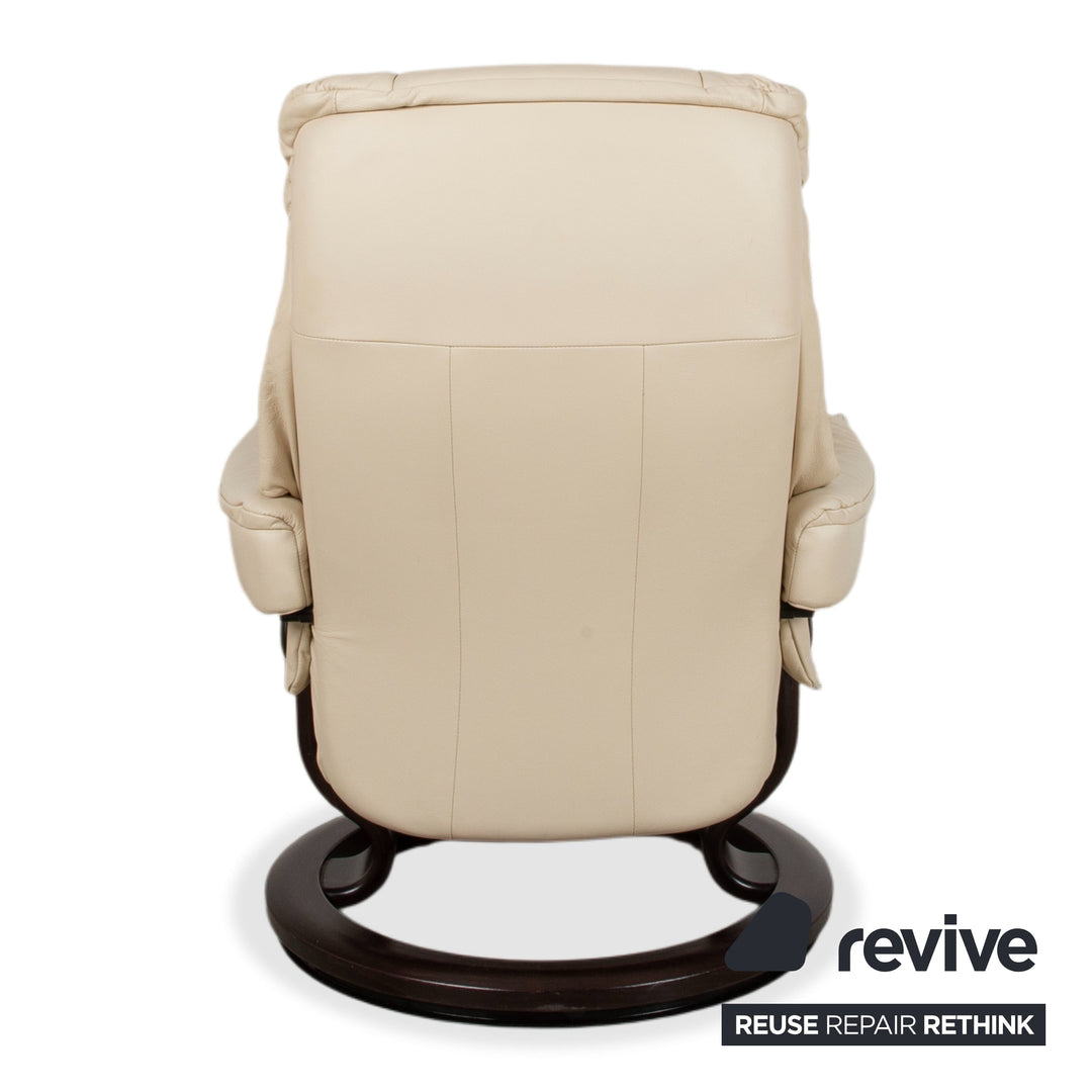 Stressless Mayfair Leder Sessel Creme Beige Eierschale Größe S