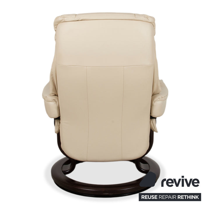 Stressless Mayfair Leder Sessel Creme Beige Eierschale Größe S