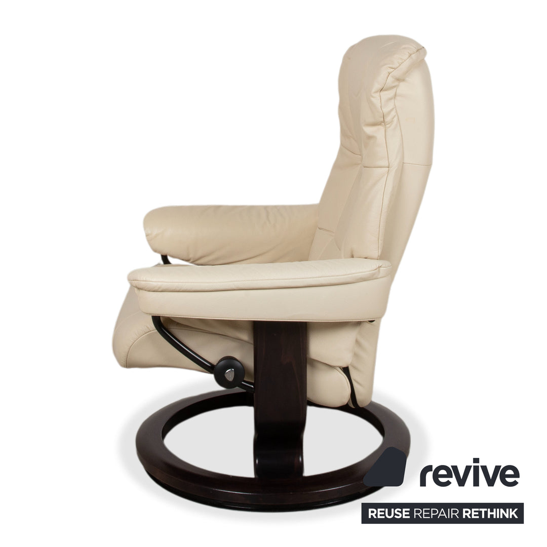 Stressless Mayfair Leder Sessel Creme Beige Eierschale Größe S