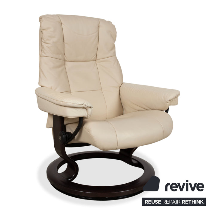 Stressless Mayfair Leder Sessel Creme Beige Eierschale Größe S