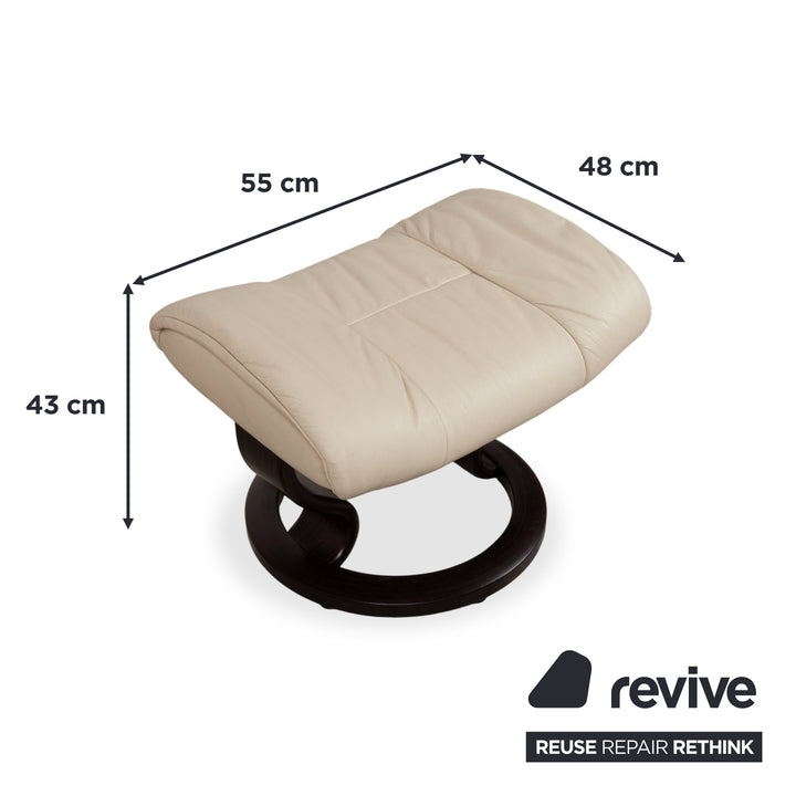 Stressless Mayfair Leder Sessel Creme Beige Eierschale Größe S