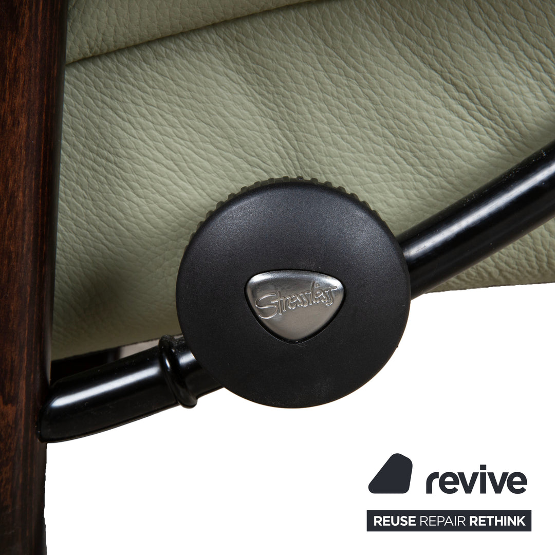 Stressless Mayfair Leder Sessel Grün Salbei inkl. Hocker Relaxfunktion