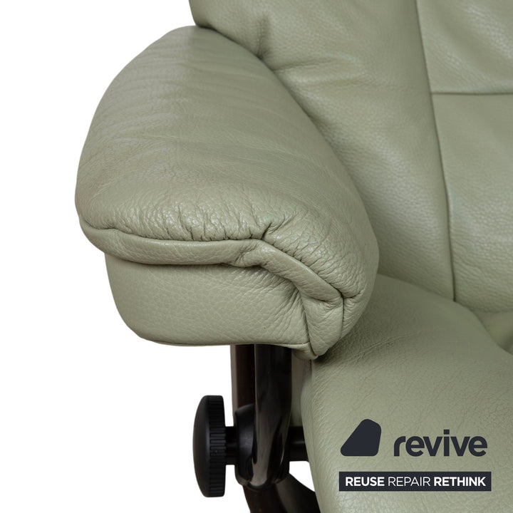 Stressless Mayfair Leder Sessel Grün Salbei inkl. Hocker Relaxfunktion