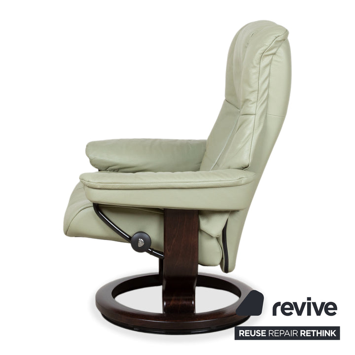 Stressless Mayfair Leder Sessel Grün Salbei inkl. Hocker Relaxfunktion