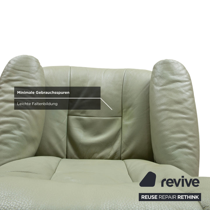 Stressless Mayfair Leder Sessel Grün Salbei inkl. Hocker Relaxfunktion