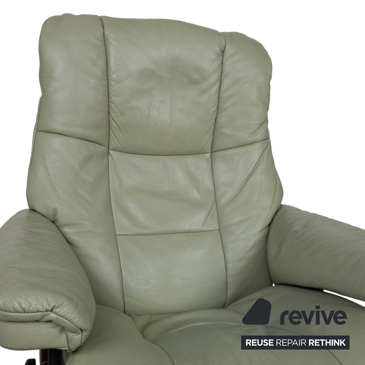 Stressless Mayfair Leder Sessel Grün Salbei inkl. Hocker Relaxfunktion