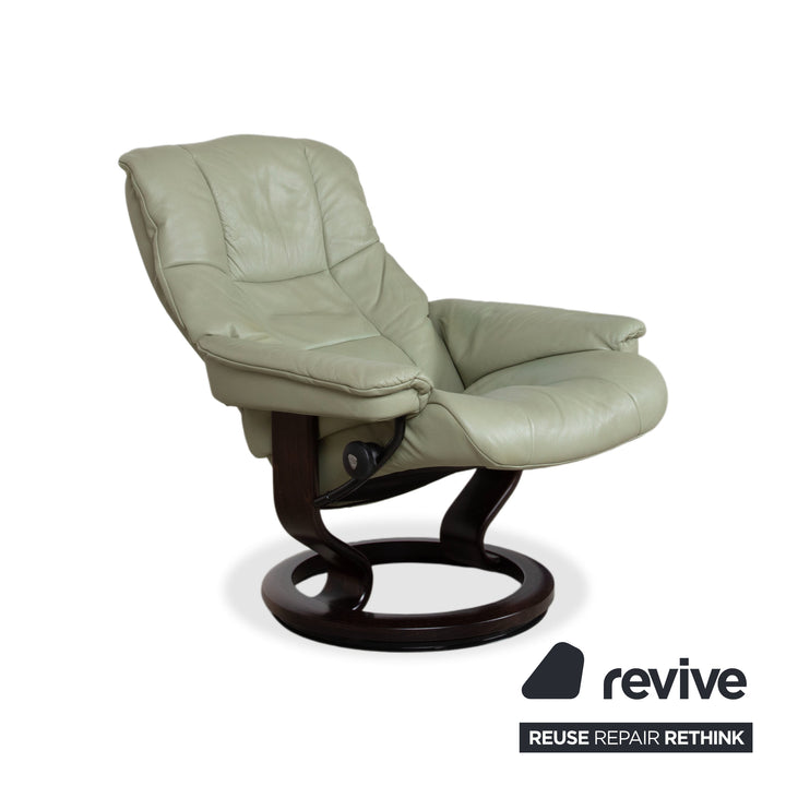 Stressless Mayfair Leder Sessel Grün Salbei inkl. Hocker Relaxfunktion
