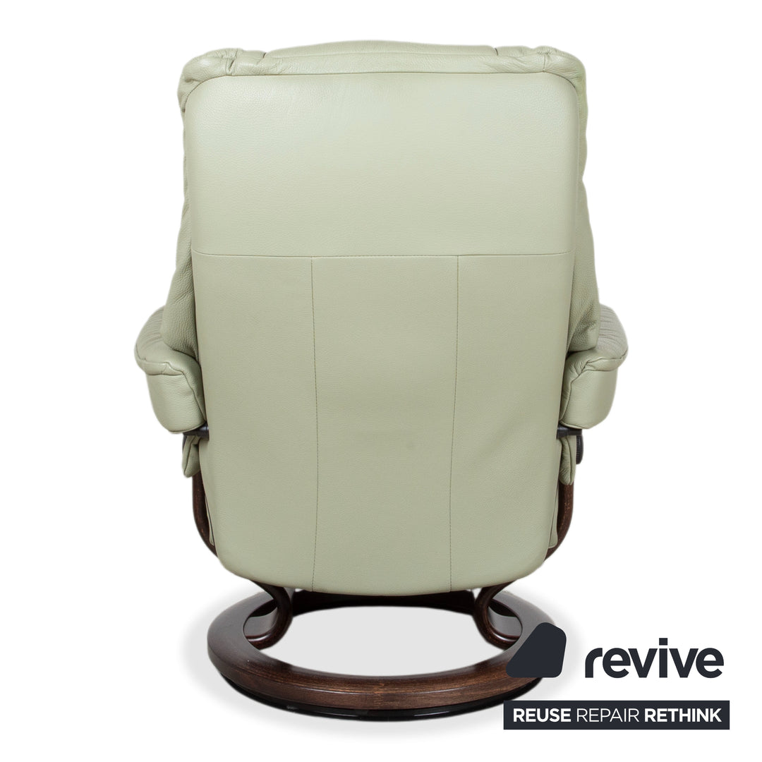 Stressless Mayfair Leder Sessel Grün Salbei inkl. Hocker Relaxfunktion