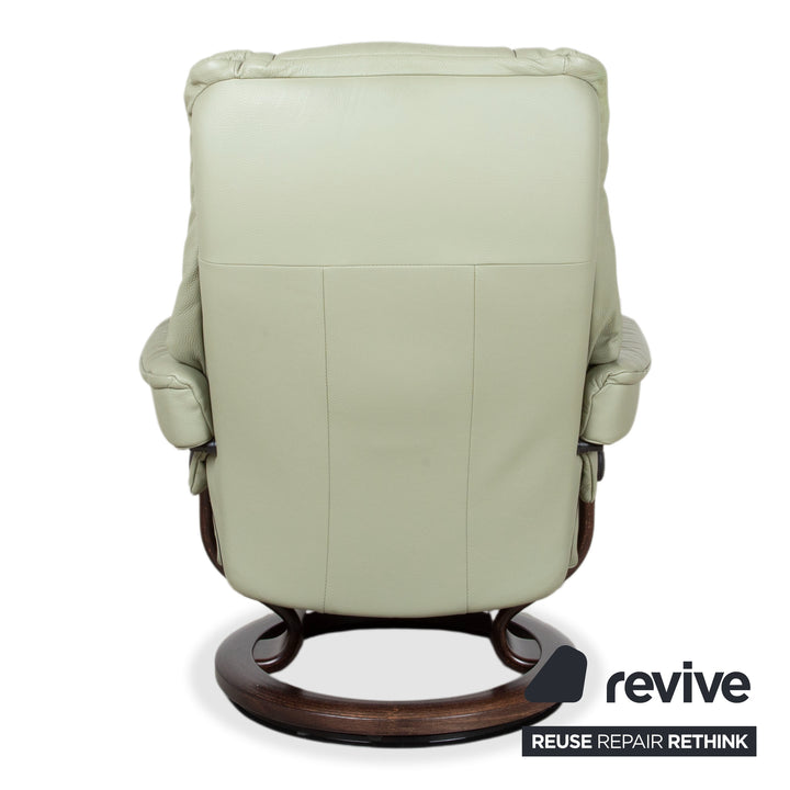 Stressless Mayfair Leder Sessel Grün Salbei inkl. Hocker Relaxfunktion