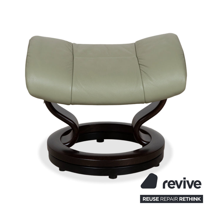 Stressless Mayfair Leder Sessel Grün Salbei inkl. Hocker Relaxfunktion