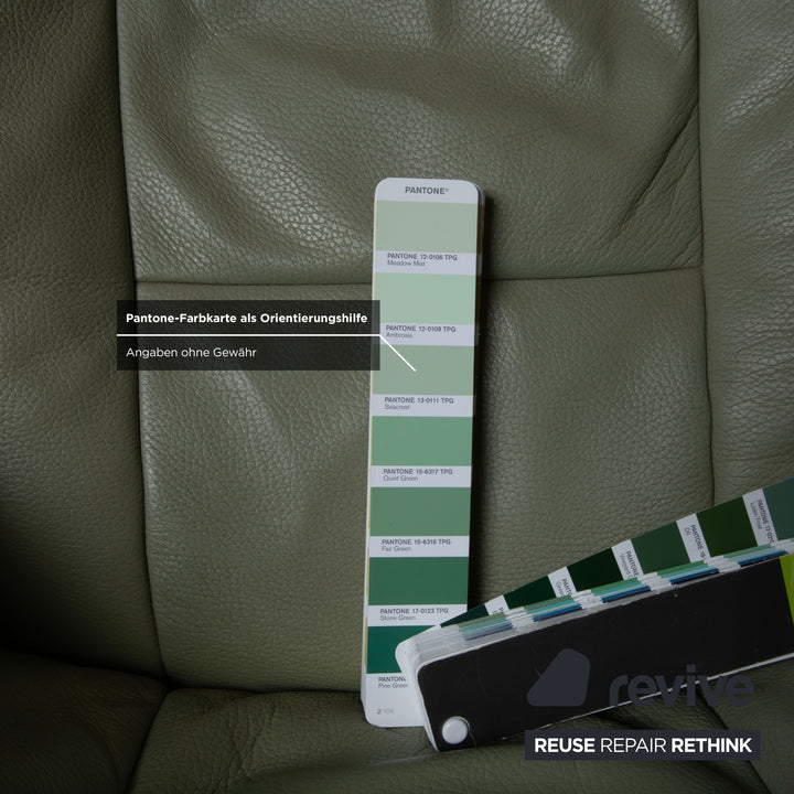 Stressless Mayfair Leder Sessel Grün Salbei inkl. Hocker Relaxfunktion