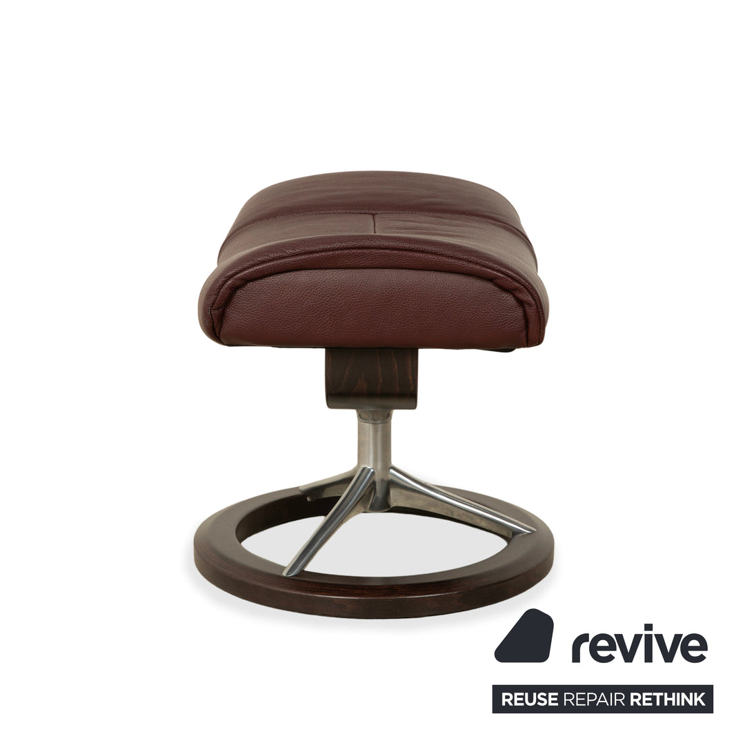 Stressless Mayfair Leder Sessel Lila Aubergine manuelle Funktion inkl. Hocker