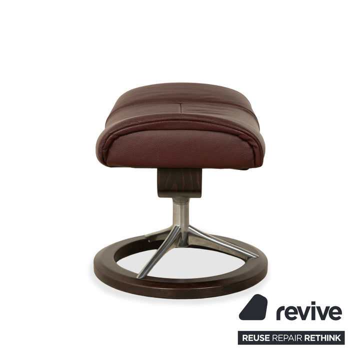 Stressless Mayfair Leder Sessel Lila Aubergine manuelle Funktion inkl. Hocker