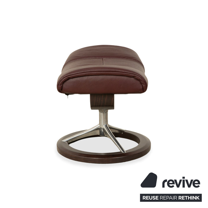 Stressless Mayfair Leder Sessel Lila Aubergine manuelle Funktion inkl. Hocker