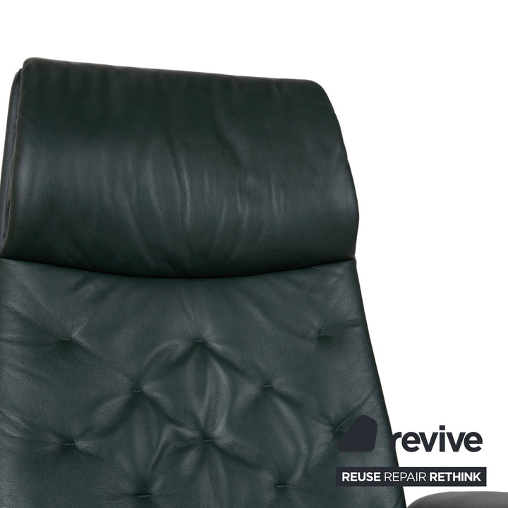 Stressless Metro High Back Leder Sessel Schwarz Grün