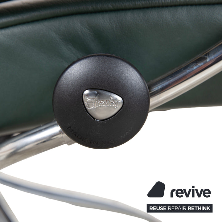 Stressless Metro High Back Leder Sessel Schwarz Grün
