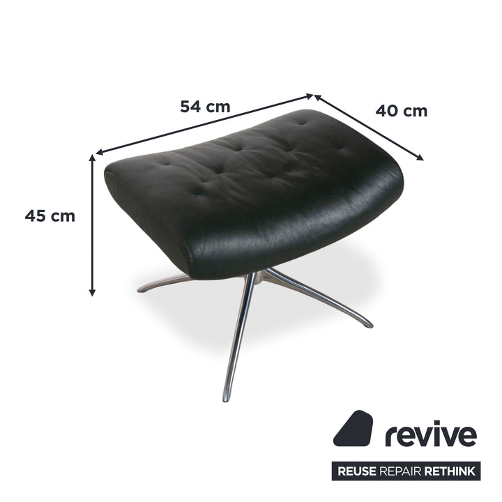 Stressless Metro High Back Leder Sessel Schwarz Grün