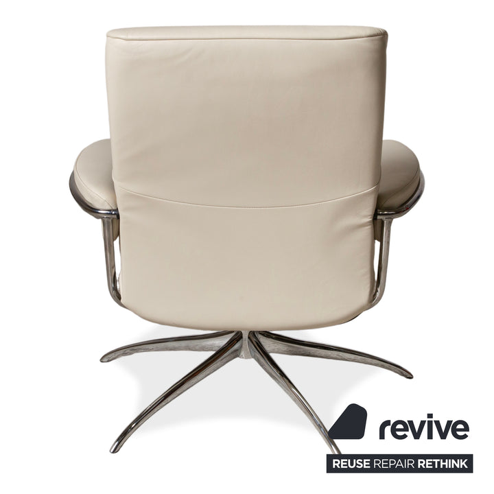 Stressless Metro Leder Chrom Sessel Creme Beige manuelle Funktion