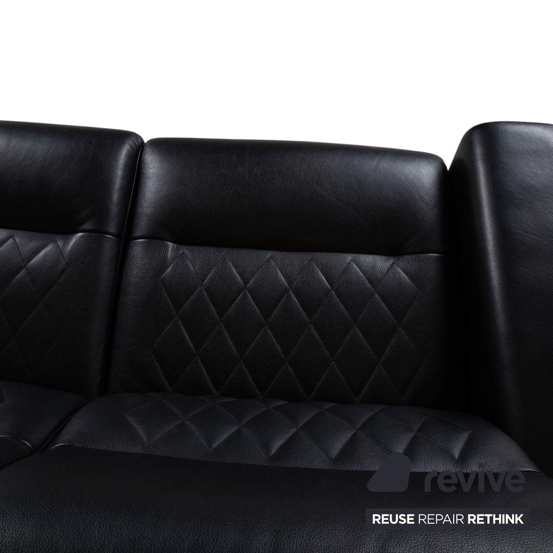 Stressless Michelle Leder Chrom Zweisitzer Schwarz manuelle Funktion Sofa Couch