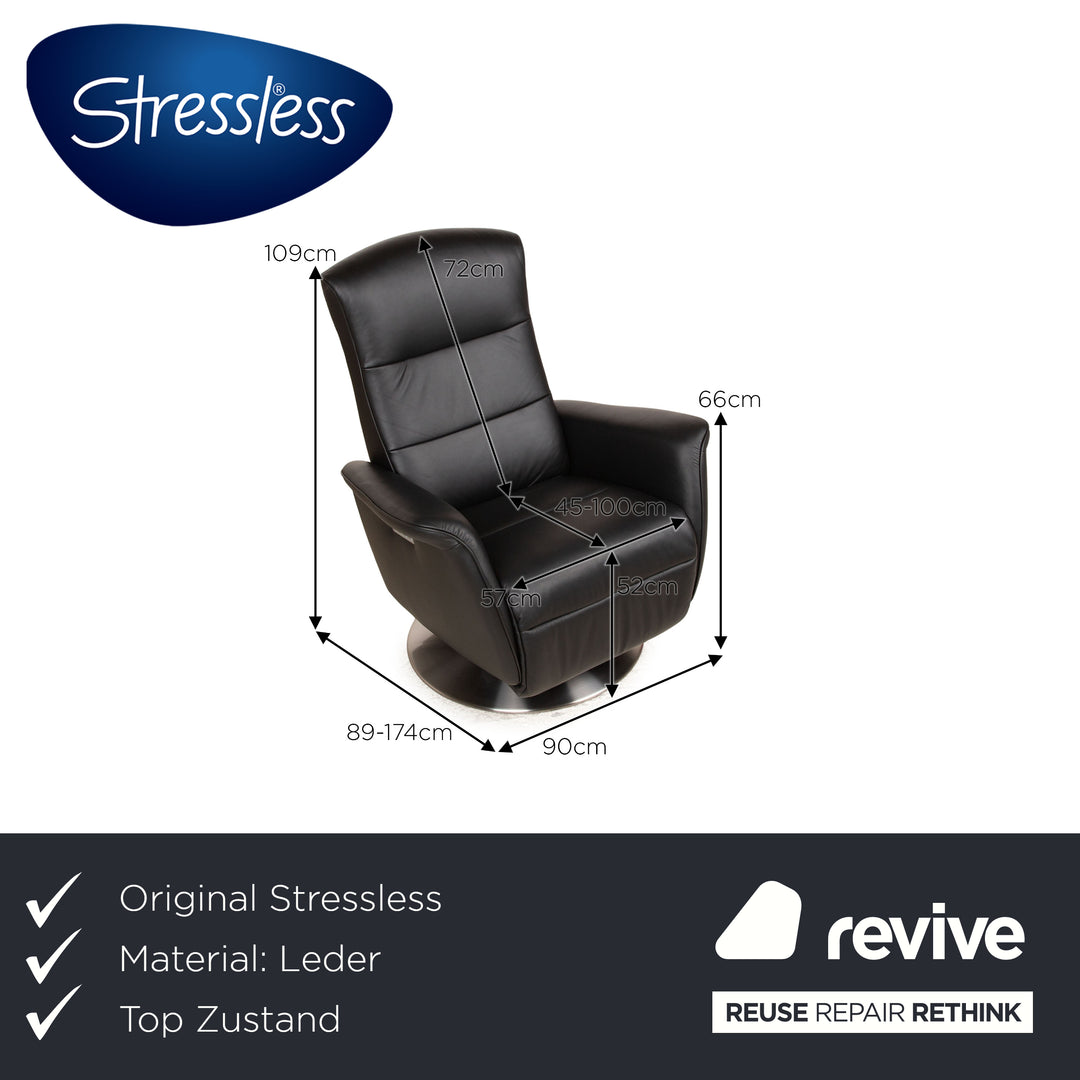 Stressless Mike Leder Sessel Schwarz elektrische Funktion