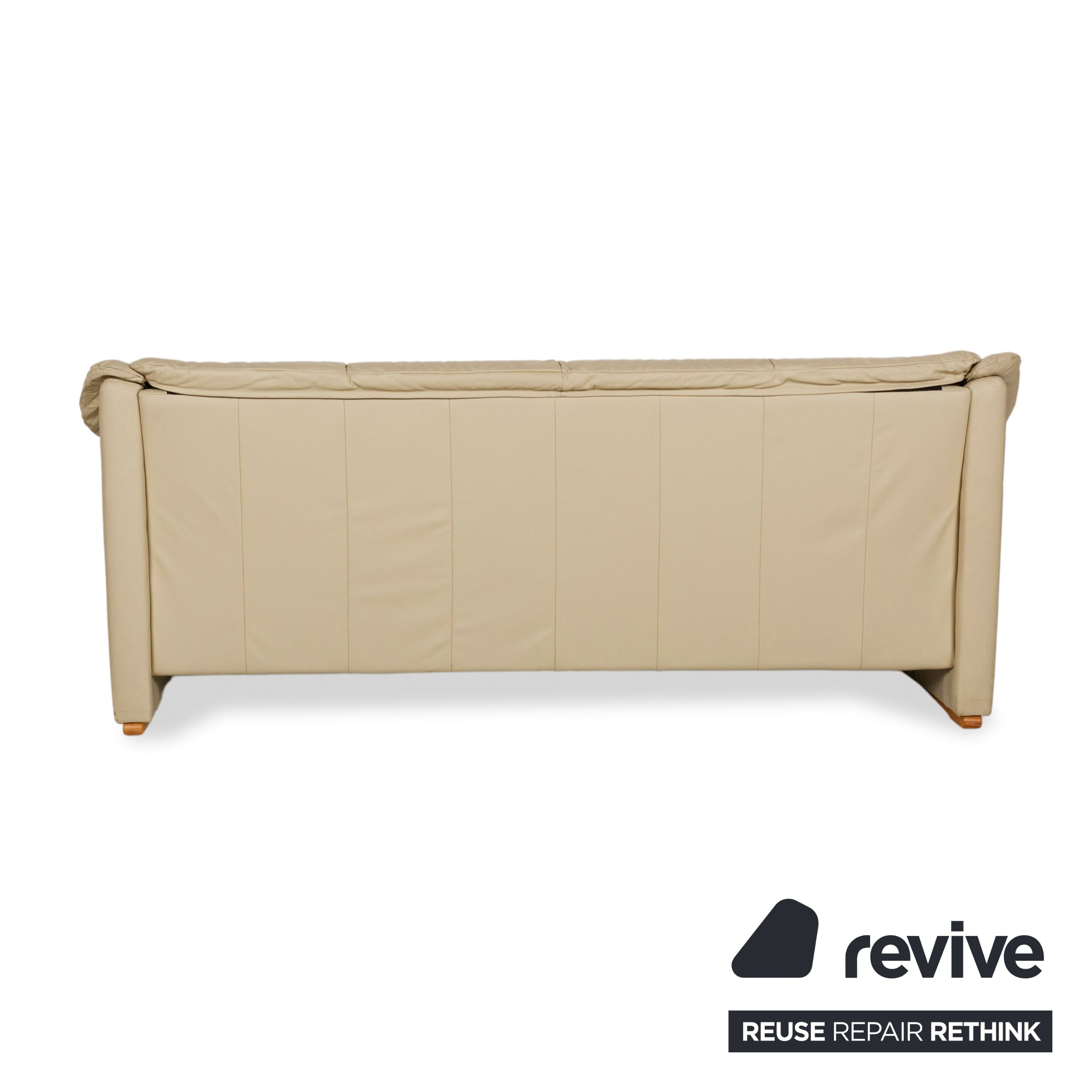 Stressless Oslo Leather Three-Seater Beige Sofa Couch