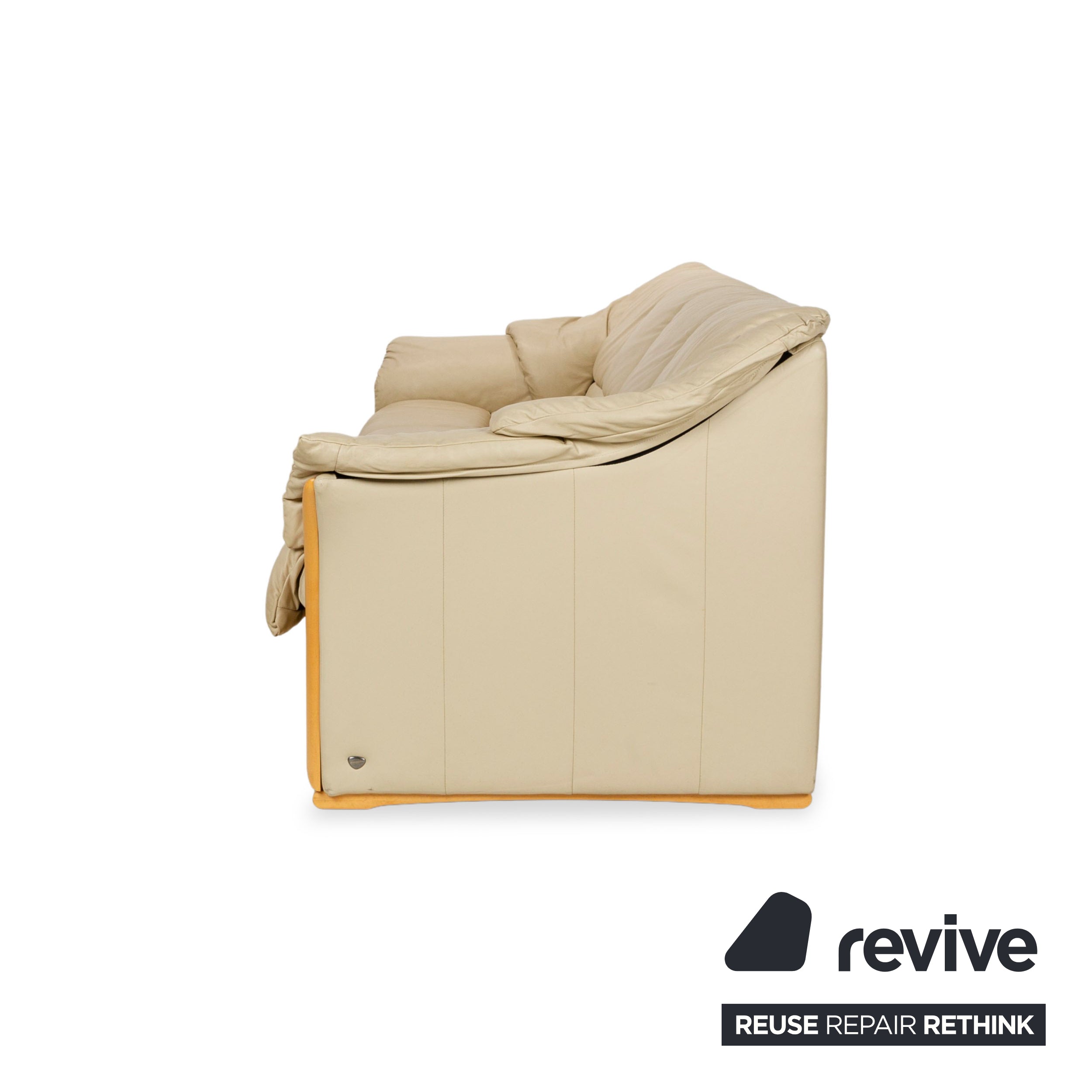 Canapé trois places en cuir beige Oslo Stressless