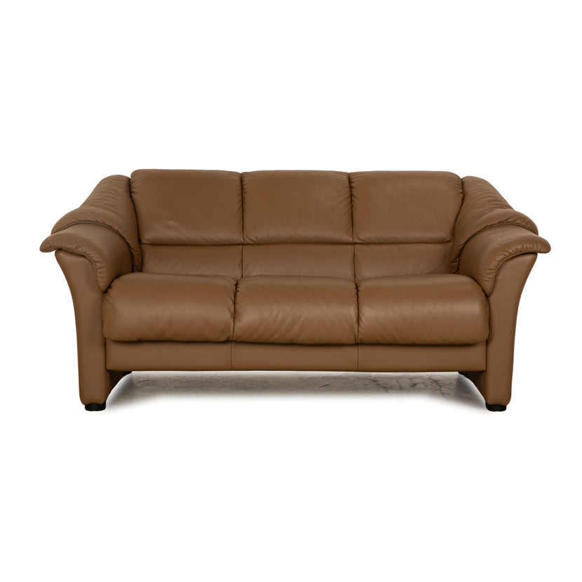 Canapé 3 places Stressless Oslo en cuir marron taupe