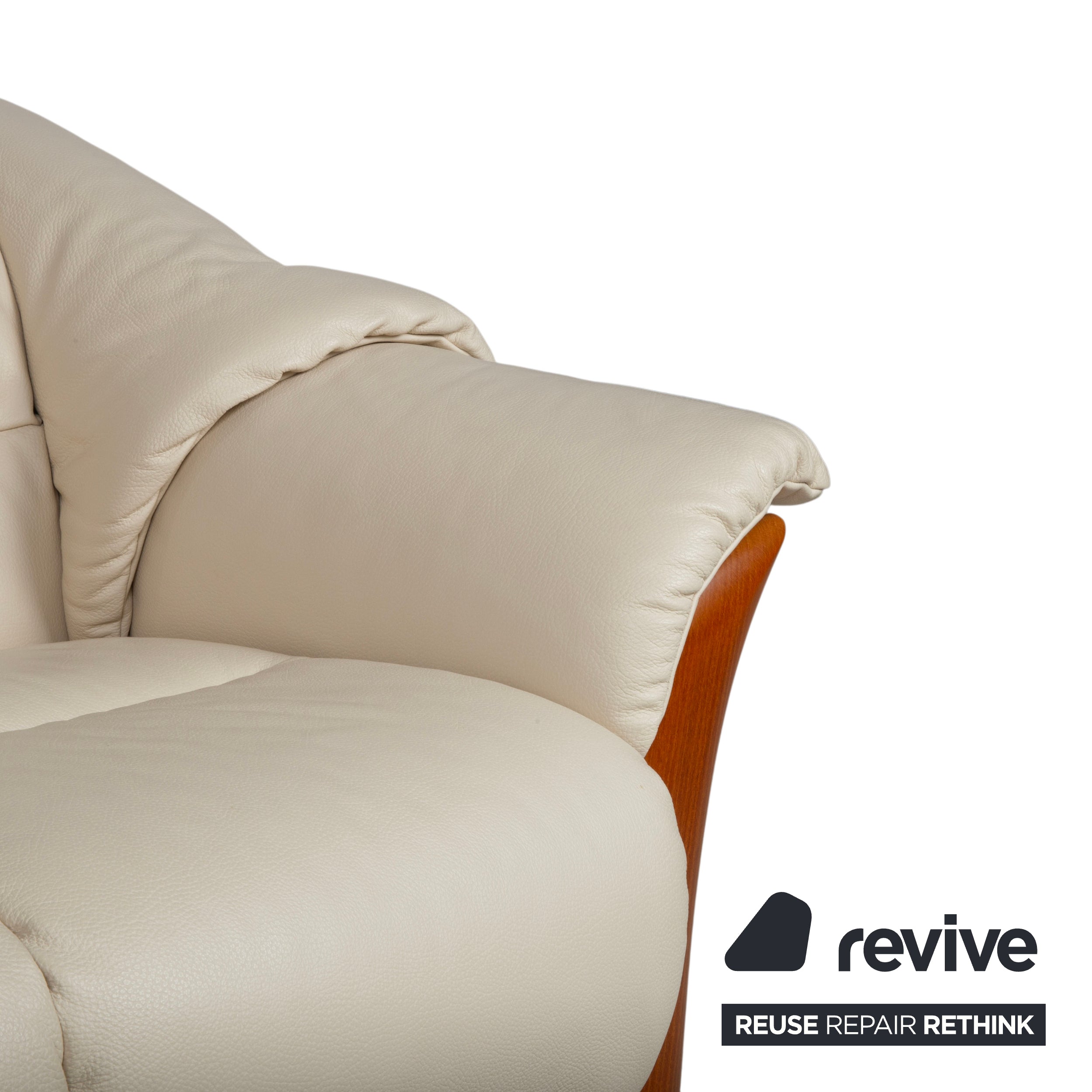 Stressless Oslo Leder Viersitzer Creme Sofa Couch