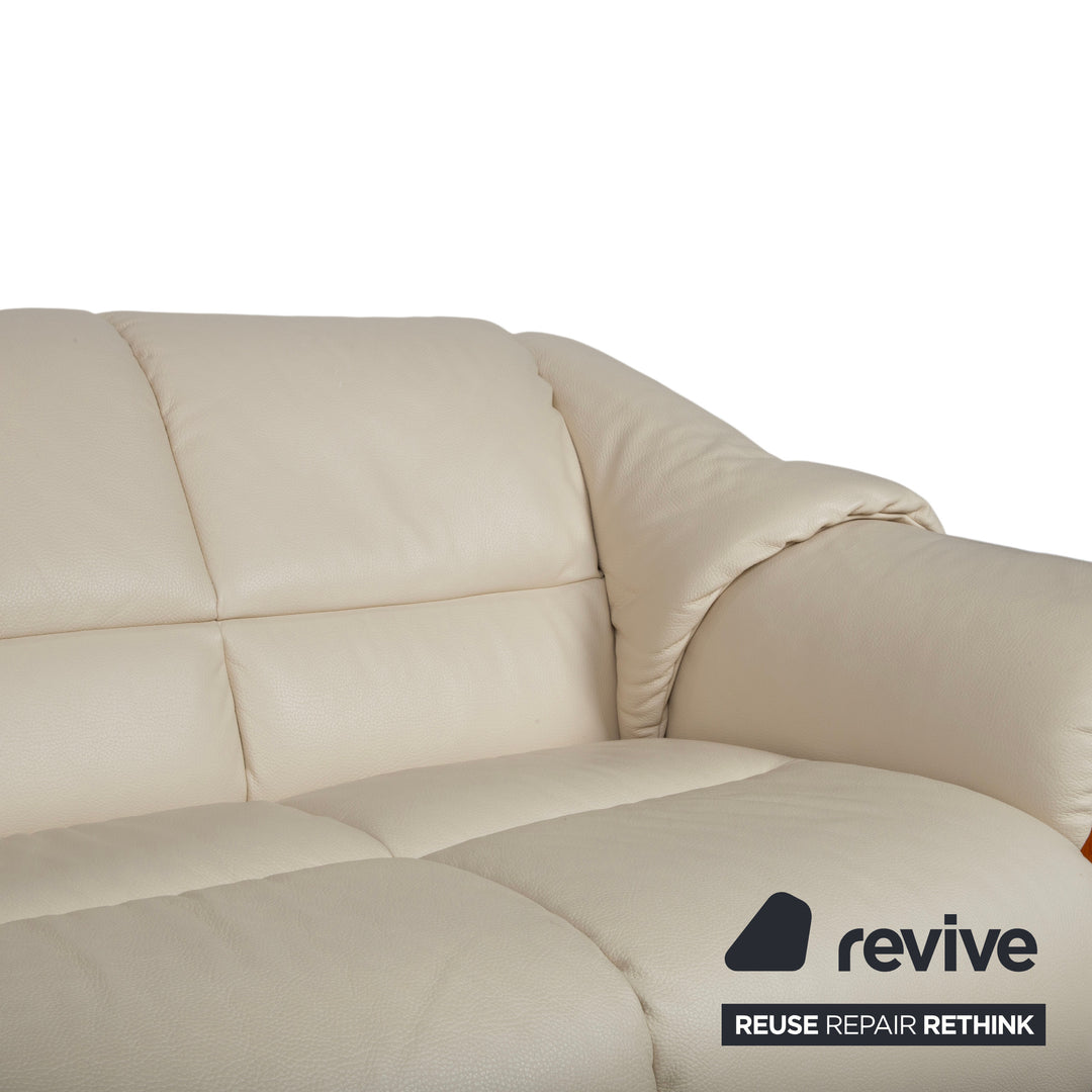 Stressless Oslo Leder Viersitzer Creme Sofa Couch