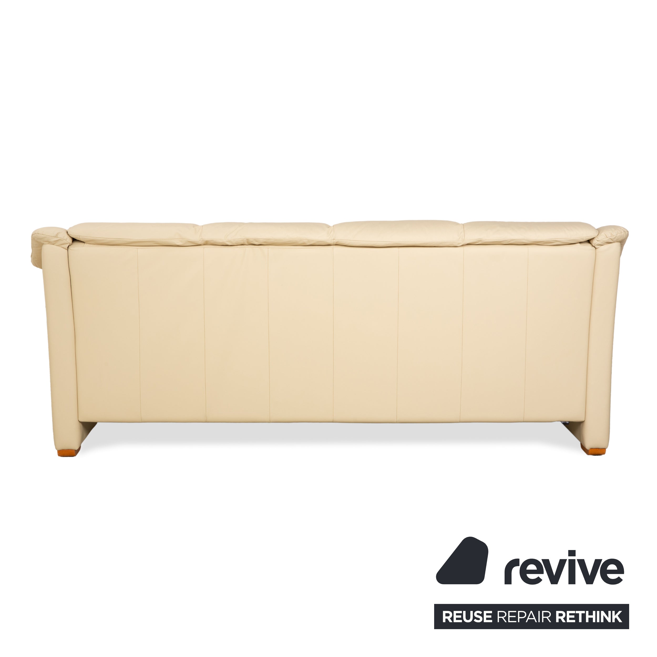 Stressless Oslo Leather Four Seater Cream Sofa Couch