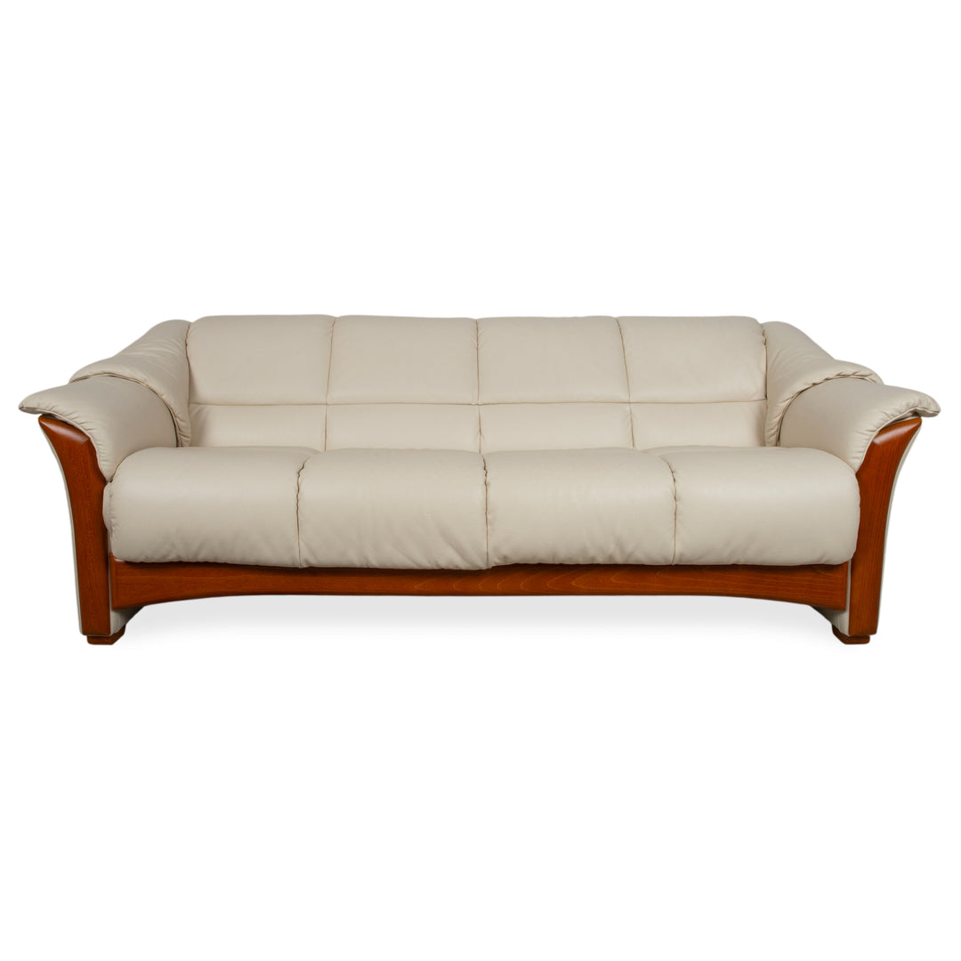 Stressless Oslo Leder Viersitzer Creme Sofa Couch