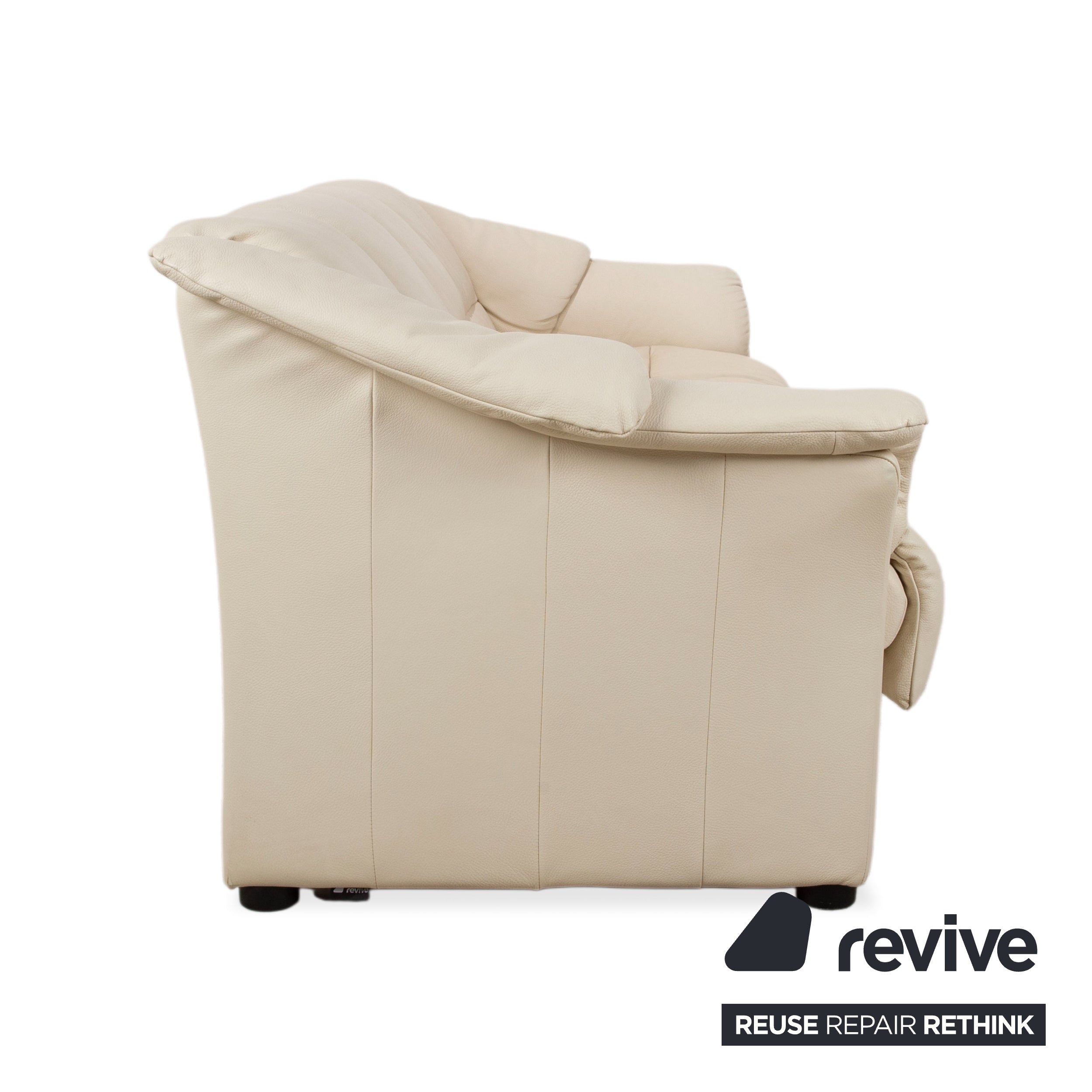 Stressless Oslo Leder Viersitzer Creme Weiß Eierschale Sofa Couch