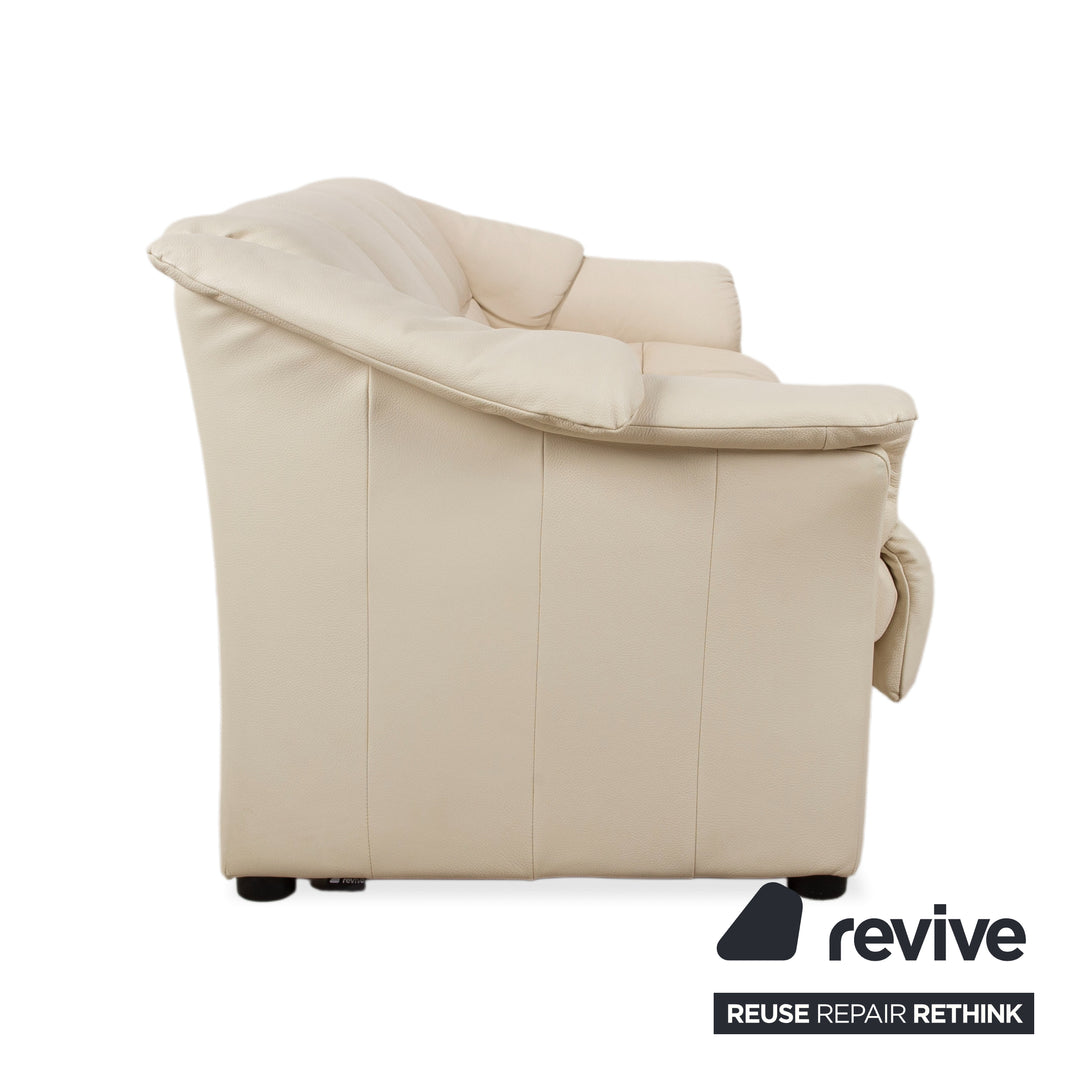 Stressless Oslo Leder Viersitzer Creme Weiß Eierschale Sofa Couch