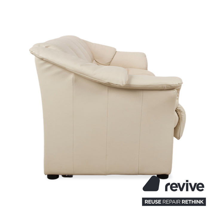 Stressless Oslo Leder Viersitzer Creme Weiß Eierschale Sofa Couch