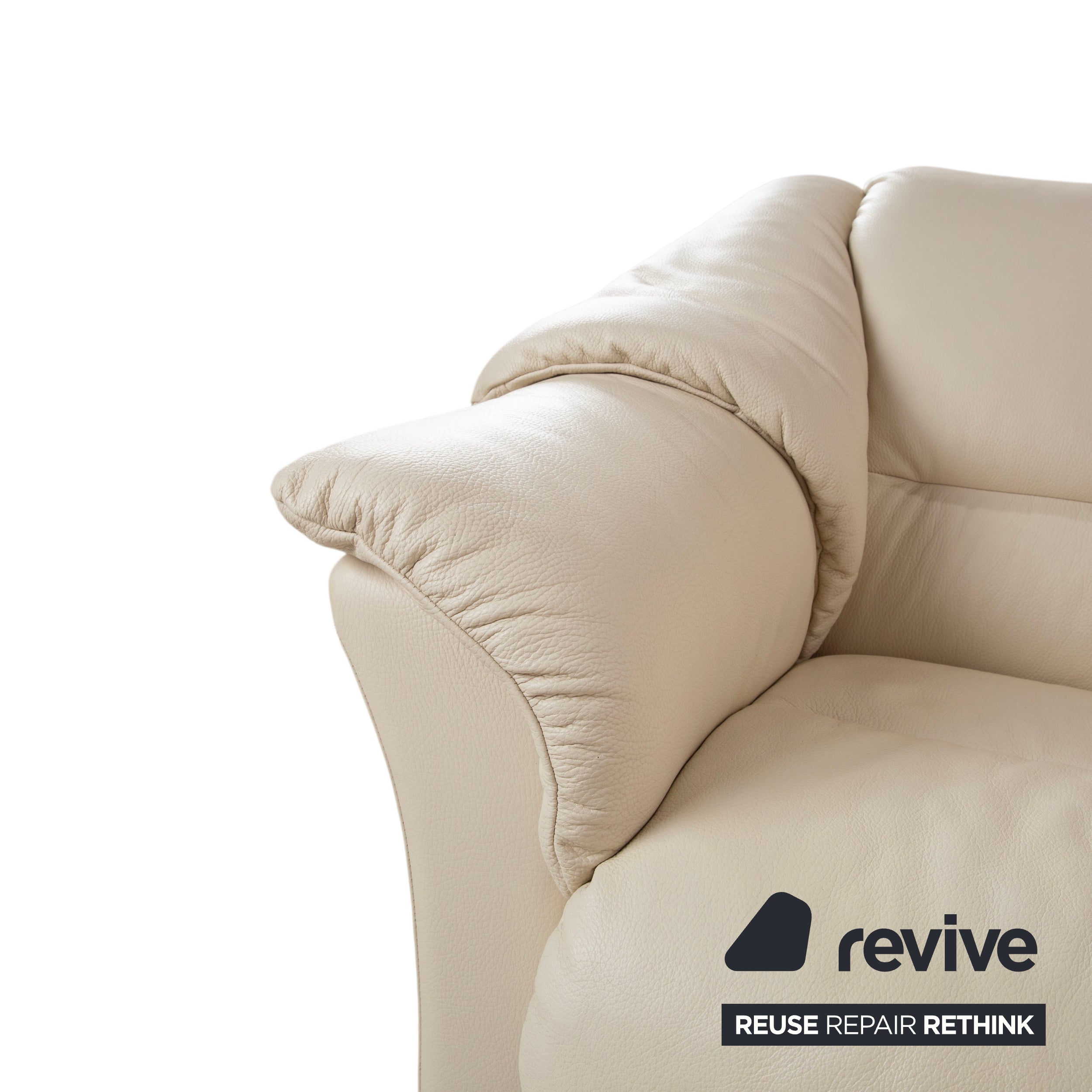 Stressless Oslo Leder Viersitzer Creme Weiß Eierschale Sofa Couch