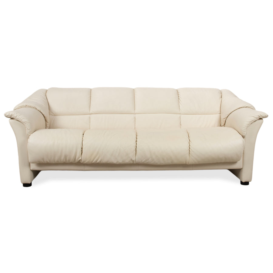 Stressless Oslo Leder Viersitzer Creme Weiß Eierschale Sofa Couch