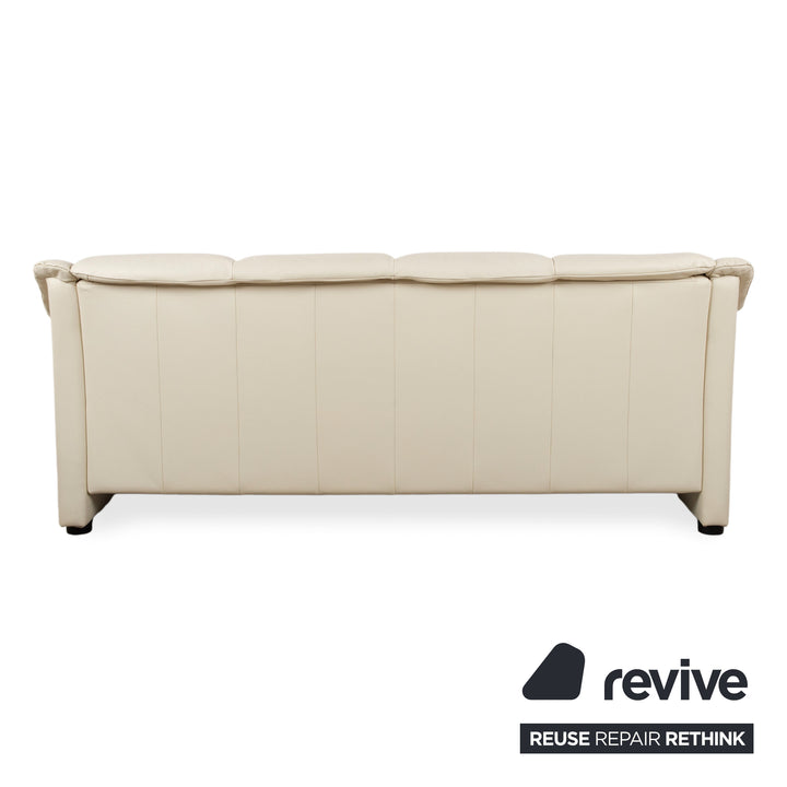 Stressless Oslo Leder Viersitzer Creme Weiß Eierschale Sofa Couch