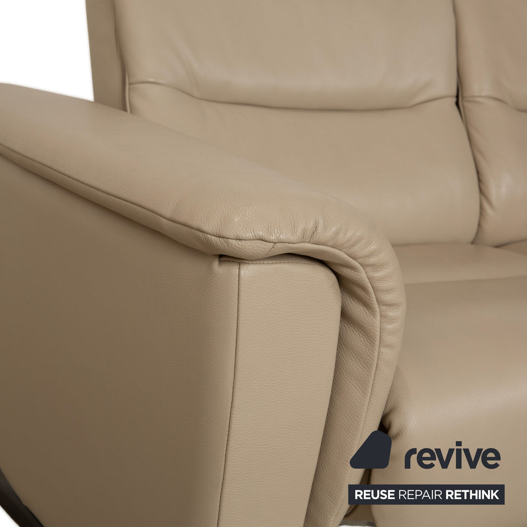 Stressless Panorama Garnitur Leder Dreisitzer + Zweisitzer Beige Sofa Couch